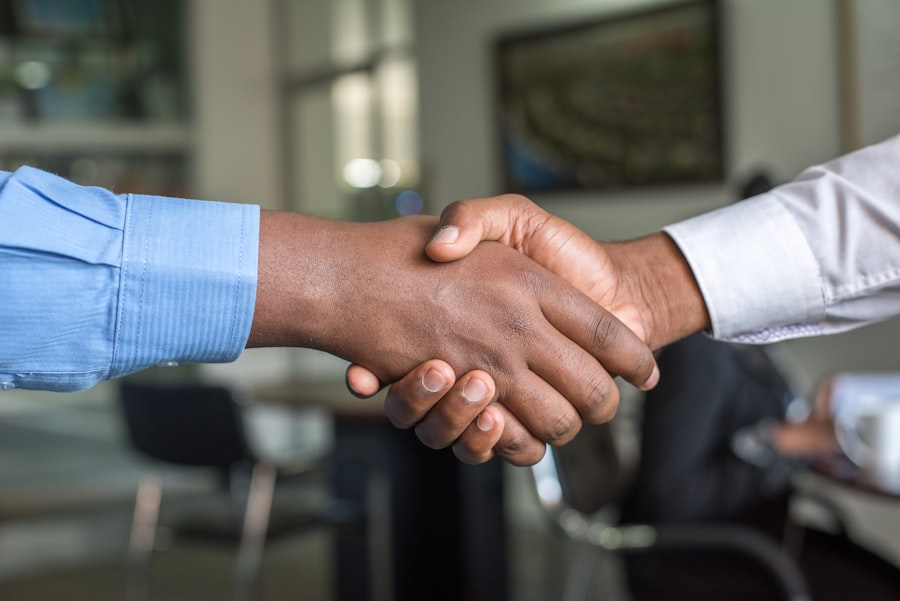 Business meeting representing customized sourcing partnership