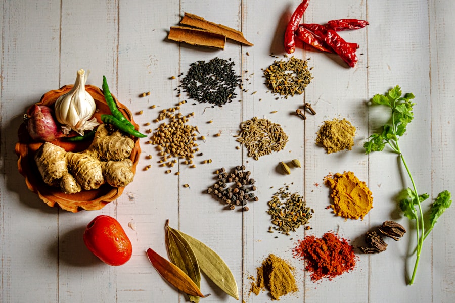 Assorted whole spices in export sourcing bowls